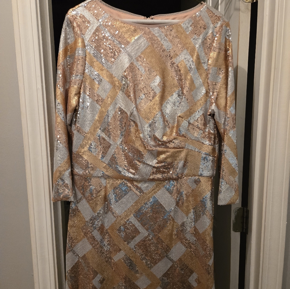Sequin Geometric Dress